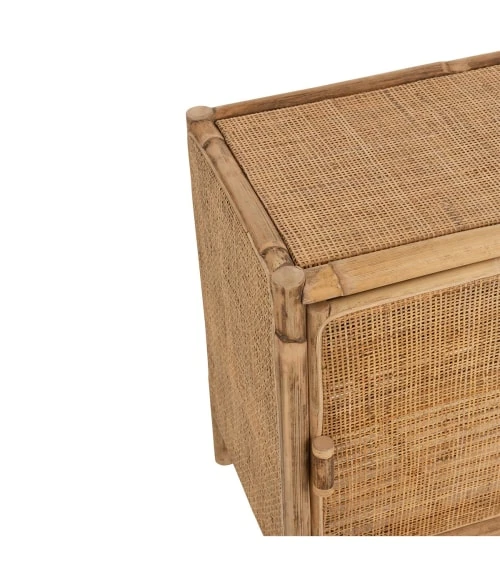 Calicosy Tables De Chevet Petite Armoire 1 Porte Rotin Naturel 8 Calicosy Tables De Chevet Petite Armoire 1 Porte Rotin Naturel – Image 6