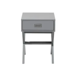 Beliani Tables De Chevet Table Basse Grise Avec Tiroir -Tables De Chevet Soldes table basse grise avec tiroir 2