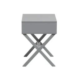 Beliani Tables De Chevet Table Basse Grise Avec Tiroir -Tables De Chevet Soldes table basse grise avec tiroir 3