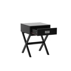 Beliani Tables De Chevet Table Basse Noire Avec Tiroir -Tables De Chevet Soldes table basse noire avec tiroir 2