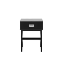 Beliani Tables De Chevet Table Basse Noire Avec Tiroir -Tables De Chevet Soldes table basse noire avec tiroir 3