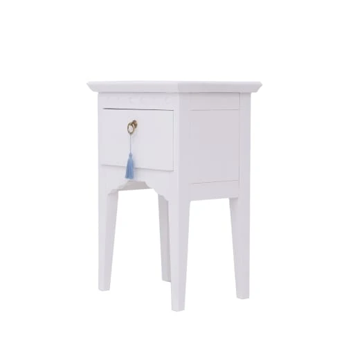 RNT By Really Nice Things Tables De Chevet Table Chevet 1 Tiroir Laqué Pin Massif Blanc. 5 RNT By Really Nice Things Tables De Chevet Table Chevet 1 Tiroir Laqué Pin Massif Blanc. – Image 3