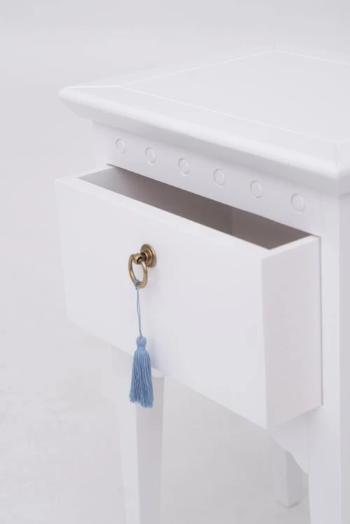 RNT By Really Nice Things Tables De Chevet Table Chevet 1 Tiroir Laqué Pin Massif Blanc. 6 RNT By Really Nice Things Tables De Chevet Table Chevet 1 Tiroir Laqué Pin Massif Blanc. – Image 4