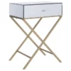 Beliani Tables De Chevet Table D'appoint Effet Miroir -Tables De Chevet Soldes table d appoint effet miroir