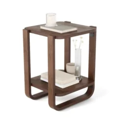 Umbra Tables De Chevet Table D'appoint En Bois Marron 53x42cm -Tables De Chevet Soldes table d appoint en bois marron 53x42cm 4