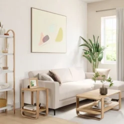 Umbra Tables De Chevet Table D'appoint En Bois Naturel 53x42cm -Tables De Chevet Soldes table d appoint en bois naturel 53x42cm 2