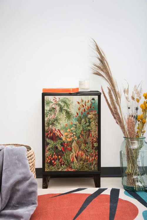 RNT By Really Nice Things Tables De Chevet Table De Bois De Pin Massif Avec Imprimé Floral Multicouleur Malasia. 5 RNT By Really Nice Things Tables De Chevet Table De Bois De Pin Massif Avec Imprimé Floral Multicouleur Malasia. – Image 3