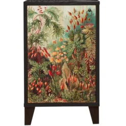RNT By Really Nice Things Tables De Chevet Table De Bois De Pin Massif Avec Imprimé Floral Multicouleur Malasia.