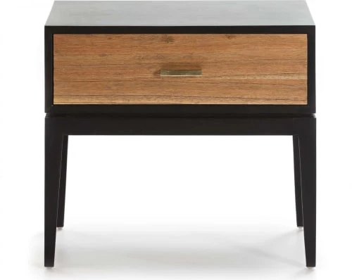 Thai Natura Tables De Chevet Table De Chever 1 Tiroir En Bois Foncé Cérusé Et Noir 5 Thai Natura Tables De Chevet Table De Chever 1 Tiroir En Bois Foncé Cérusé Et Noir – Image 3