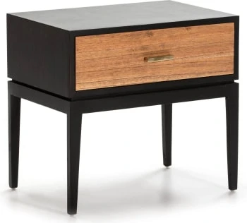 Thai Natura Tables De Chevet Table De Chever 1 Tiroir En Bois Foncé Cérusé Et Noir 8 Thai Natura Tables De Chevet Table De Chever 1 Tiroir En Bois Foncé Cérusé Et Noir – Image 6