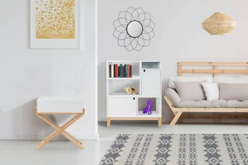 ReCollection Tables De Chevet Table De Chevet 1 Niche Couleur Blanc Et Bois Clair 4 ReCollection Tables De Chevet Table De Chevet 1 Niche Couleur Blanc Et Bois Clair – Image 2