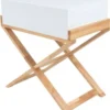 ReCollection Tables De Chevet Table De Chevet 1 Niche Couleur Blanc Et Bois Clair -Tables De Chevet Soldes table de chevet 1 niche couleur blanc et bois clair