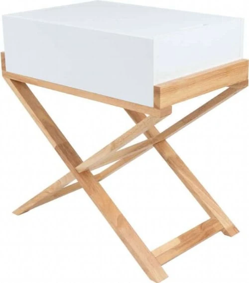 ReCollection Tables De Chevet Table De Chevet 1 Niche Couleur Blanc Et Bois Clair 3 ReCollection Tables De Chevet Table De Chevet 1 Niche Couleur Blanc Et Bois Clair