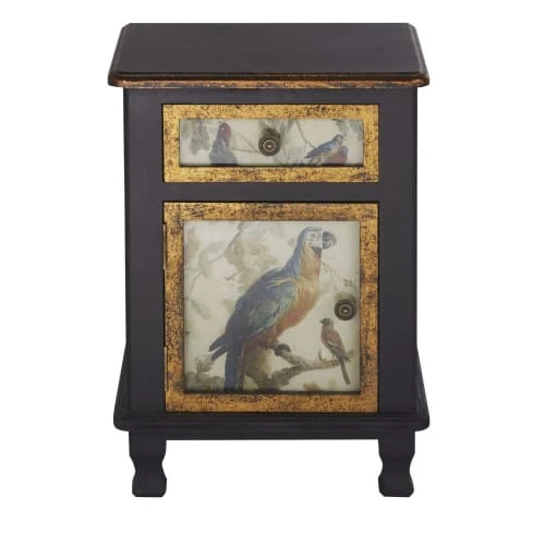 Maisons Du Monde Tables De Chevet Table De Chevet 1 Porte 1 Tiroir Noire Et Dorée à Motifs 3 Maisons Du Monde Tables De Chevet Table De Chevet 1 Porte 1 Tiroir Noire Et Dorée à Motifs