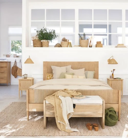 Maisons Du Monde Tables De Chevet Table De Chevet 1 Porte En Bois De Manguier Et Sisal Beige 6 Maisons Du Monde Tables De Chevet Table De Chevet 1 Porte En Bois De Manguier Et Sisal Beige – Image 4