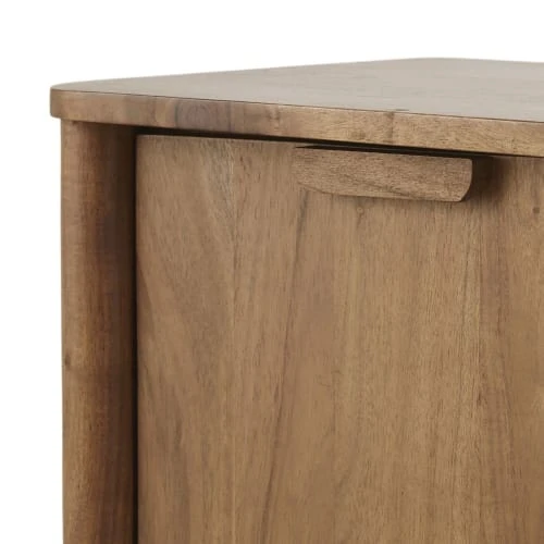 Maisons Du Monde Tables De Chevet Table De Chevet 1 Porte Réversible En Bois D'acacia Massif Marron 5 Maisons Du Monde Tables De Chevet Table De Chevet 1 Porte Réversible En Bois D'acacia Massif Marron – Image 3