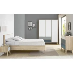 Meubletmoi Tables De Chevet Table De Chevet 1 Tiroir Décor Chêne Et Blanc -Tables De Chevet Soldes table de chevet 1 tiroir decor chene et blanc 1