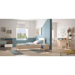 Meubletmoi Tables De Chevet Table De Chevet 1 Tiroir Décor Chêne Et Blanc -Tables De Chevet Soldes table de chevet 1 tiroir decor chene et blanc 4