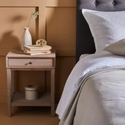 Signature Tables De Chevet Table De Chevet 1 Tiroir Décor Chêne - L46 Cm -Tables De Chevet Soldes table de chevet 1 tiroir decor chene l46 cm 1