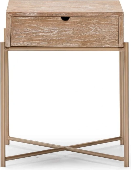 Thai Natura Tables De Chevet Table De Chevet 1 Tiroir En Bois Cérusé Structure Doré 4 Thai Natura Tables De Chevet Table De Chevet 1 Tiroir En Bois Cérusé Structure Doré – Image 2