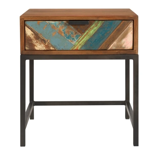 Rendez Vous Déco Tables De Chevet Table De Chevet 1 Tiroir En Bois D'acacia Et Bois Recyclé 3 Rendez Vous Déco Tables De Chevet Table De Chevet 1 Tiroir En Bois D'acacia Et Bois Recyclé