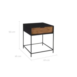 Rendez Vous Déco Tables De Chevet Table De Chevet 1 Tiroir En Bois D'acacia Et Métal Noir 10 Rendez Vous Déco Tables De Chevet Table De Chevet 1 Tiroir En Bois D'acacia Et Métal Noir -Tables De Chevet Soldes table de chevet 1 tiroir en bois d acacia et metal noir 2