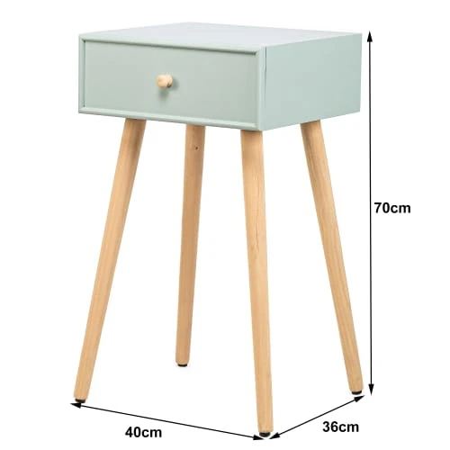 Nordlys Tables De Chevet Table De Chevet 1 Tiroir En Bois De Hêtre Vert Menthe 7 Nordlys Tables De Chevet Table De Chevet 1 Tiroir En Bois De Hêtre Vert Menthe – Image 5