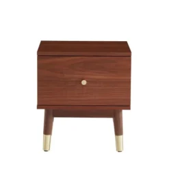 Drawer Tables De Chevet Table De Chevet 1 Tiroir En Bois Foncé