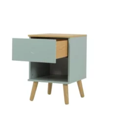 Meubles & Design Tables De Chevet Table De Chevet 1 Tiroir En Bois Vert -Tables De Chevet Soldes table de chevet 1 tiroir en bois vert 4