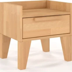 Skandica Tables De Chevet Table De Chevet 1 Tiroir En Hêtre Massif Couleur Bois Clair