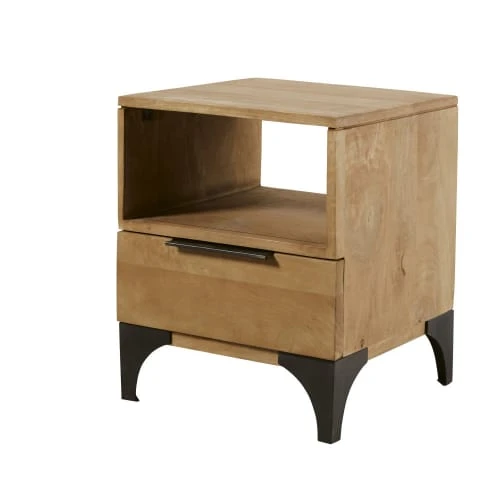 Maisons Du Monde Tables De Chevet Table De Chevet 1 Tiroir En Manguier Massif 4 Maisons Du Monde Tables De Chevet Table De Chevet 1 Tiroir En Manguier Massif â Image 2