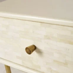 Maisons Du Monde Tables De Chevet Table De Chevet 1 Tiroir En Manguier Massif Crème Et Métal Coloris Laiton -Tables De Chevet Soldes table de chevet 1 tiroir en manguier massif creme et metal coloris laiton 1000 16 11 209439 3