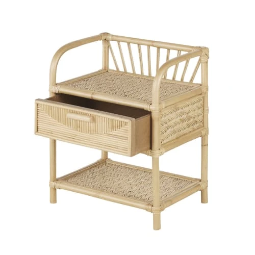 Maisons Du Monde Tables De Chevet Table De Chevet 1 Tiroir En Rotin Beige 4 Maisons Du Monde Tables De Chevet Table De Chevet 1 Tiroir En Rotin Beige â Image 2