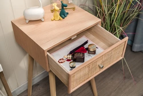 Nordlys Tables De Chevet Table De Chevet 1 Tiroir En Rotin Naturel 5 Nordlys Tables De Chevet Table De Chevet 1 Tiroir En Rotin Naturel â Image 3