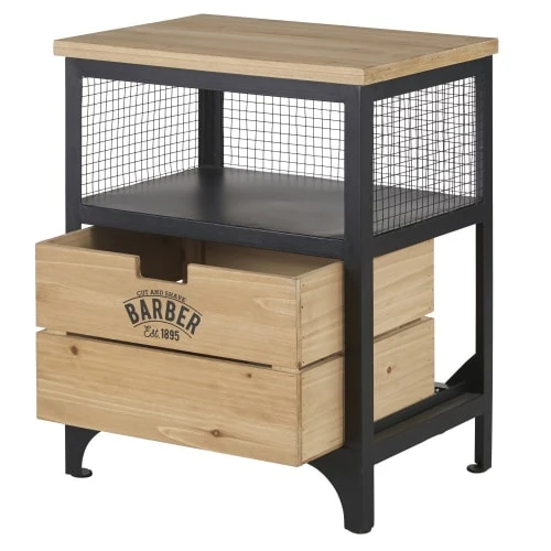 Maisons Du Monde Tables De Chevet Table De Chevet 1 Tiroir En Sapin Massif Et Métal Noir 4 Maisons Du Monde Tables De Chevet Table De Chevet 1 Tiroir En Sapin Massif Et Métal Noir – Image 2