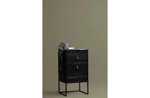 Woood Tables De Chevet Table De Chevet 1 Tiroire 1 Compartiment Noir Métal/bois 8 Woood Tables De Chevet Table De Chevet 1 Tiroire 1 Compartiment Noir Métal/bois – Image 6