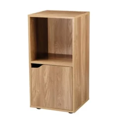 Casâme Tables De Chevet Table De Chevet 2 Cases Décor Bois 1 Porte -Tables De Chevet Soldes table de chevet 2 cases decor bois 1 porte 2