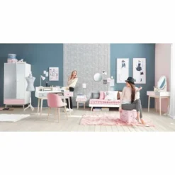 Maisons Du Monde Tables De Chevet Table De Chevet 2 Tiroirs Blanche Et Rose -Tables De Chevet Soldes table de chevet 2 tiroirs blanche et rose 1000 14 36 150260 1