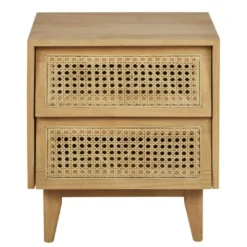 Maisons Du Monde Tables De Chevet Table De Chevet 2 Tiroirs Cannage En Rotin