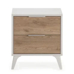 HOMN Tables De Chevet Table De Chevet 2 Tiroirs Couleur Blanc/bois 11 HOMN Tables De Chevet Table De Chevet 2 Tiroirs Couleur Blanc/bois -Tables De Chevet Soldes table de chevet 2 tiroirs couleur blanc bois 3