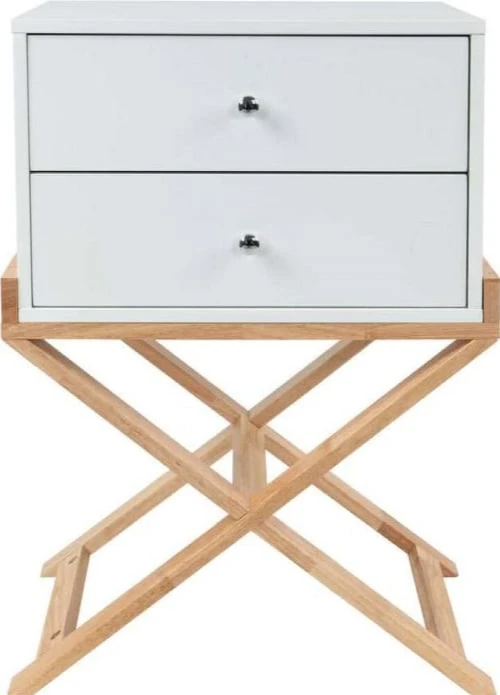 ReCollection Tables De Chevet Table De Chevet 2 Tiroirs Couleur Blanc Et Bois Clair 5 ReCollection Tables De Chevet Table De Chevet 2 Tiroirs Couleur Blanc Et Bois Clair – Image 3