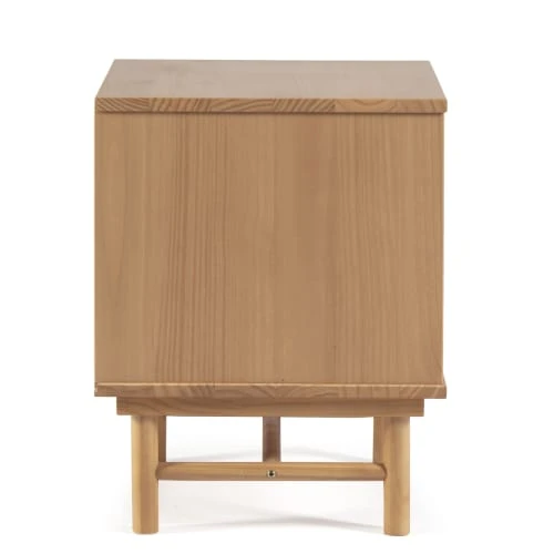 HOMN Tables De Chevet Table De Chevet 2 Tiroirs Couleur Bois Et Gris, Bois Massif 7 HOMN Tables De Chevet Table De Chevet 2 Tiroirs Couleur Bois Et Gris, Bois Massif â Image 5