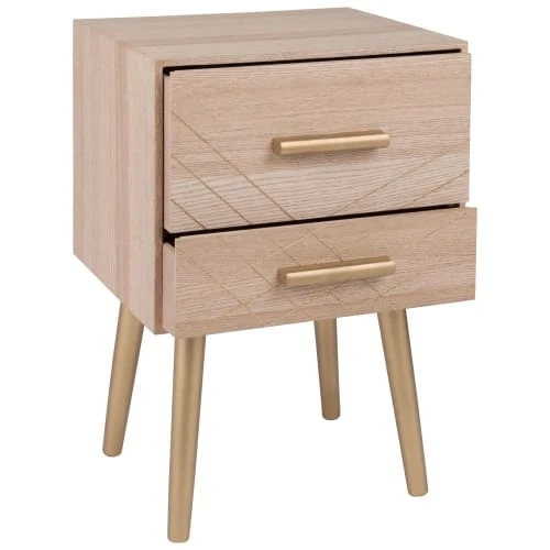 Maisons Du Monde Tables De Chevet Table De Chevet 2 Tiroirs Doré Mat 5 Maisons Du Monde Tables De Chevet Table De Chevet 2 Tiroirs Doré Mat – Image 3
