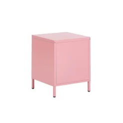 Beliani Tables De Chevet Table De Chevet 2 Tiroirs En Acier Rose -Tables De Chevet Soldes table de chevet 2 tiroirs en acier rose 3