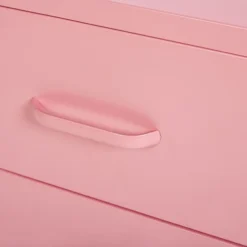 Beliani Tables De Chevet Table De Chevet 2 Tiroirs En Acier Rose -Tables De Chevet Soldes table de chevet 2 tiroirs en acier rose 5