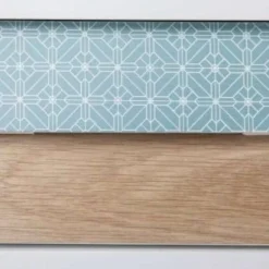 ReCollection Tables De Chevet Table De Chevet 2 Tiroirs En Bois Couleur Blanc Et Bleu -Tables De Chevet Soldes table de chevet 2 tiroirs en bois couleur blanc et bleu 2