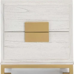 Thai Natura Tables De Chevet Table De Chevet 2 Tiroirs En Bois Couleur Blanc Et Doré 9 Thai Natura Tables De Chevet Table De Chevet 2 Tiroirs En Bois Couleur Blanc Et Doré -Tables De Chevet Soldes table de chevet 2 tiroirs en bois couleur blanc et dore 1