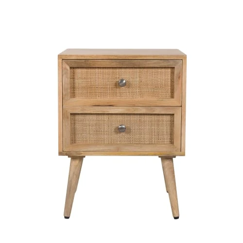Rendez Vous Déco Tables De Chevet Table De Chevet 2 Tiroirs En Cannage Et Bois De Manguier 3 Rendez Vous Déco Tables De Chevet Table De Chevet 2 Tiroirs En Cannage Et Bois De Manguier