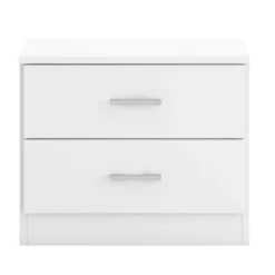 HOMN Tables De Chevet Table De Chevet 2 Tiroirs En Couleur Blanc 11 HOMN Tables De Chevet Table De Chevet 2 Tiroirs En Couleur Blanc -Tables De Chevet Soldes table de chevet 2 tiroirs en couleur blanc 3