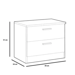 HOMN Tables De Chevet Table De Chevet 2 Tiroirs En Couleur Blanc 12 HOMN Tables De Chevet Table De Chevet 2 Tiroirs En Couleur Blanc -Tables De Chevet Soldes table de chevet 2 tiroirs en couleur blanc 4